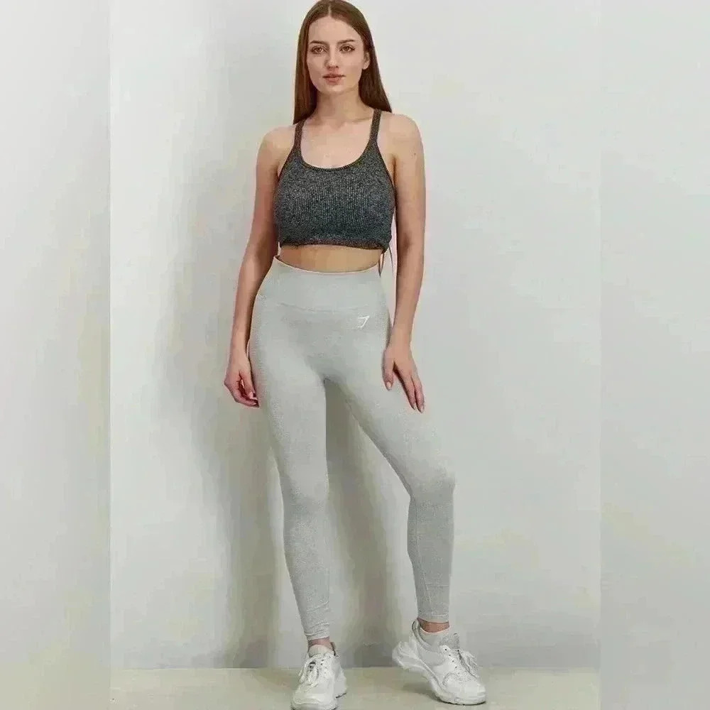 Gymshark
Women Sport Fit Textured Pull On Leggings, Grey